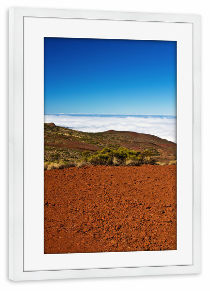 Poster mit Rahmen weiß "Lavalandschaft am Teide" artboxONE - Natur,Reise,Reise / Länder