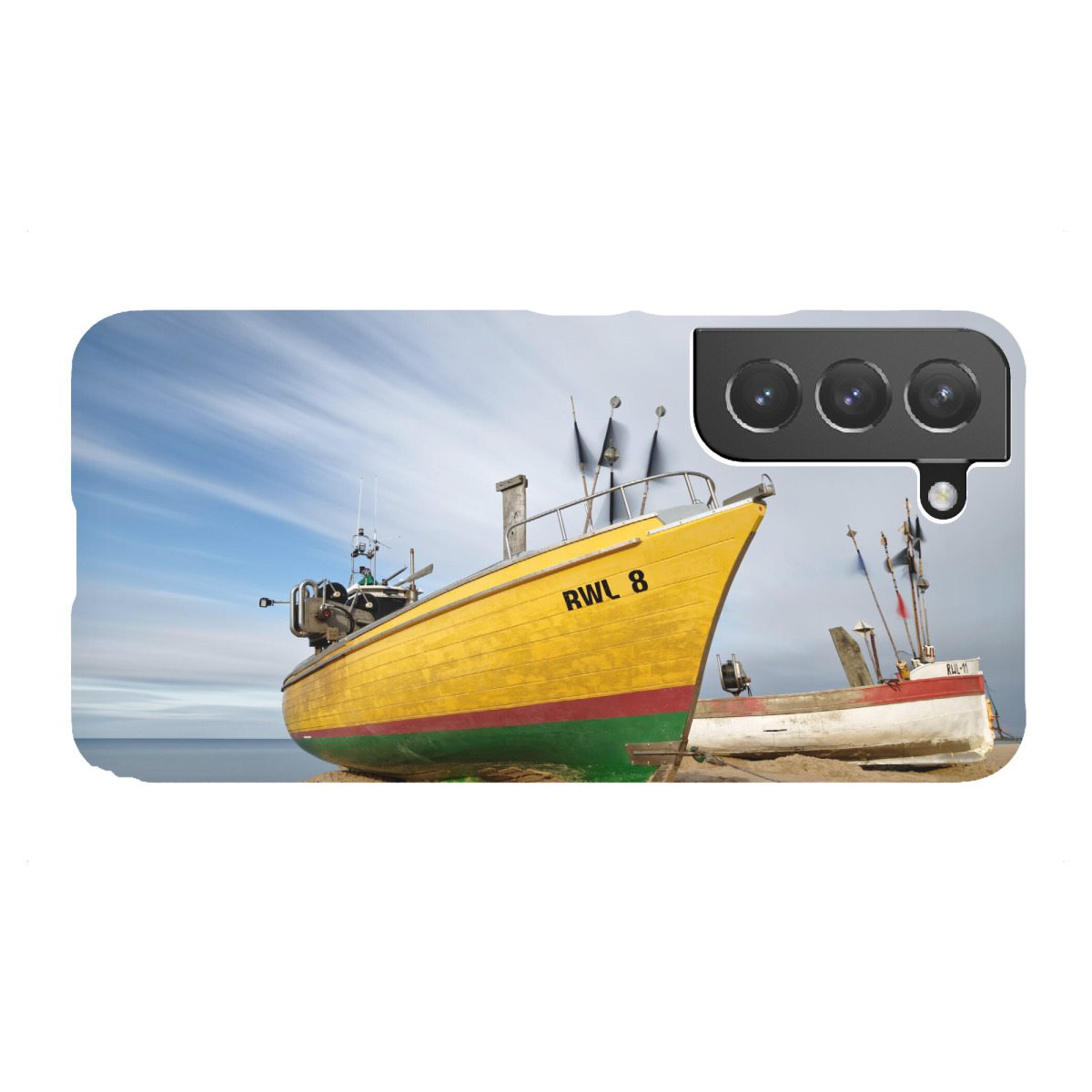Samsung Galaxy "Fischerboote am Ostseestrand" Premium-Case Handyhülle artboxONE