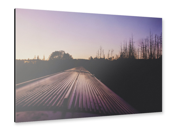 Alu-Dibond "Purple Train" 30x20 cm artboxONE