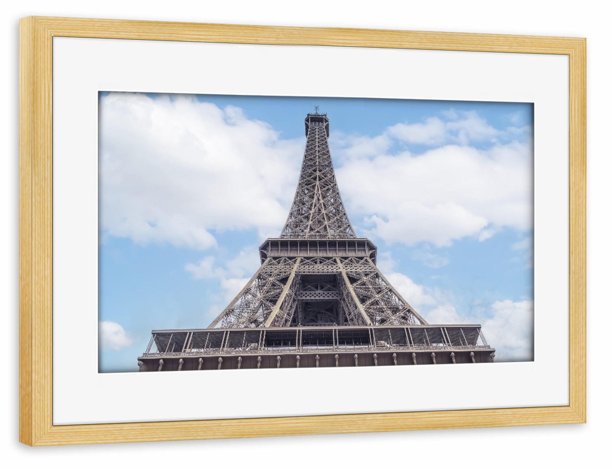 Poster mit Rahmen kiefer "Eiffelturm in Paris" artboxONE - Städte,Reise,Architektur,Städte / Paris,Reise / Länder