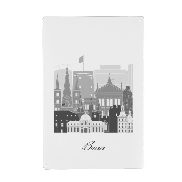 Holzbild "Bonner Skyline SW" artboxONE - Städte,Reise,Architektur