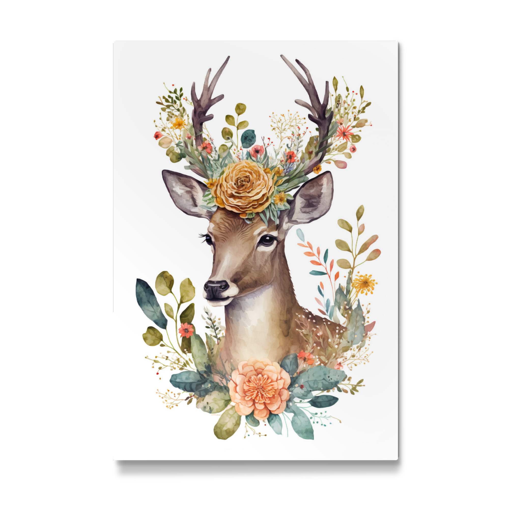 Galerie-Print "Hirsch mit Blumen" 75x50 cm artboxONE