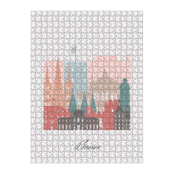Puzzle Ravensburger "Bonner Skyline im Pastellstil" artboxONE - Städte,Reise,Architektur