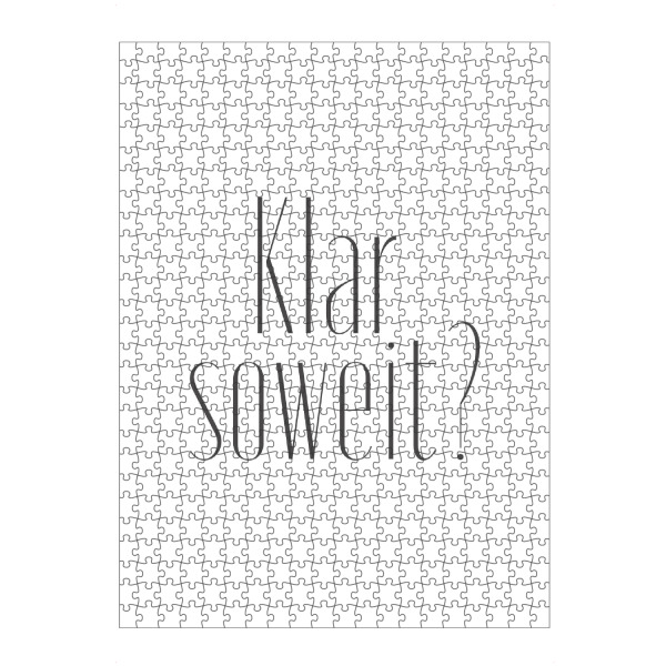 Puzzle Ravensburger "Schriftzug "Klar soweit" artboxONE - Typografie,Film,Abstrakt,Buchstaben / F,Buchstaben / K