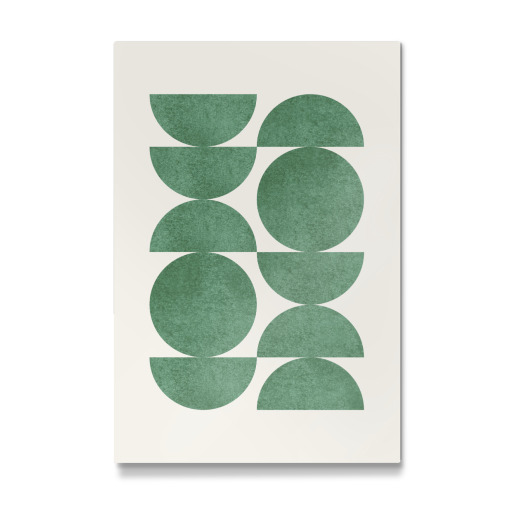 Woodblock half-moon - green