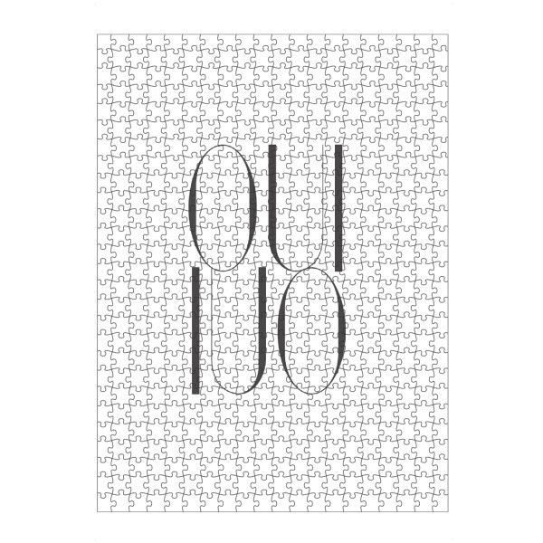 Puzzle Ravensburger "OUIOUI" artboxONE - Typografie,Abstrakt,Geometrie