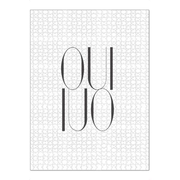 Puzzle Ravensburger "OUIOUI" artboxONE - Typografie,Abstrakt,Geometrie