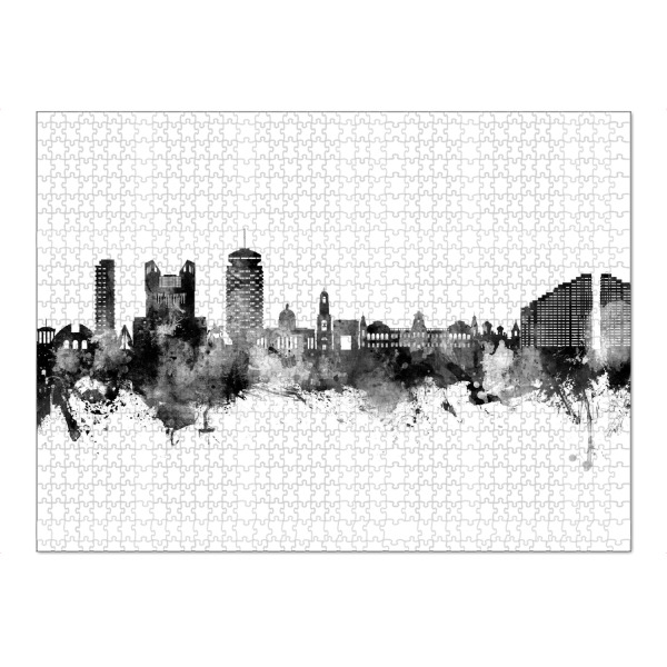 Puzzle Ravensburger "Chisinau Moldawien Skyline Schwarz" artboxONE - Städte,Schwarzweiß