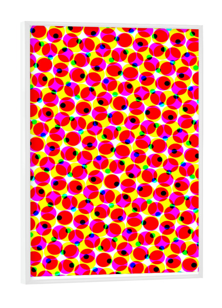 Poster mit weißem Rahmen "Color Halftone" artboxONE - Typografie,Abstrakt,Geometrie