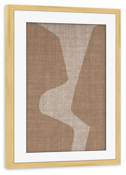 Poster mit Rahmen kiefer "Linen Esther second" artboxONE - Abstrakt,Geometrie