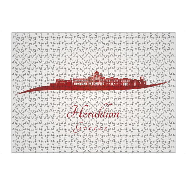 Puzzle Ravensburger "Heraklion-Skyline in Rot" artboxONE - Städte