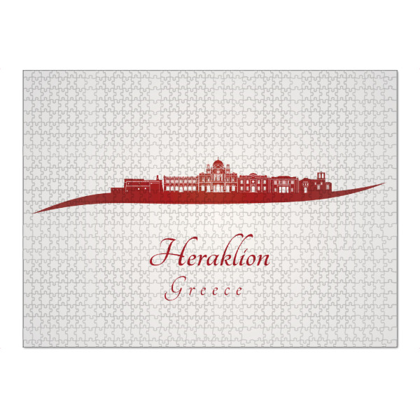Puzzle Ravensburger "Heraklion-Skyline in Rot" artboxONE - Städte