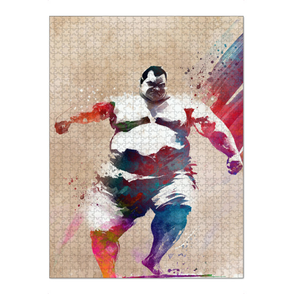 Puzzle Ravensburger "Sumosportkunst A" artboxONE - Sport - Sumo,Japan,Kampf,Sport,Sport - Bild sumo