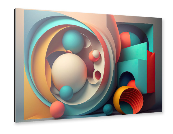 Alu-Dibond "Malerei von abstrakten Formen" 30x20 cm artboxONE