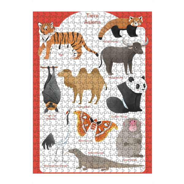 Puzzle Ravensburger "Tiere Asiens" artboxONE - Für Kinder,Tiere,Reise / Asien