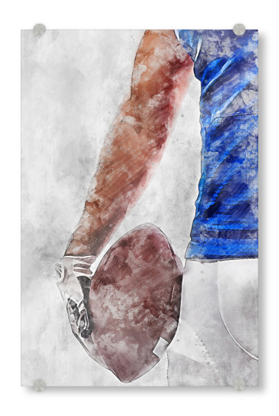 Acrylglasbild "American Football 3 (matart)" artboxONE - Sport - American football,American,Football,Player,Ball,Team,Sport