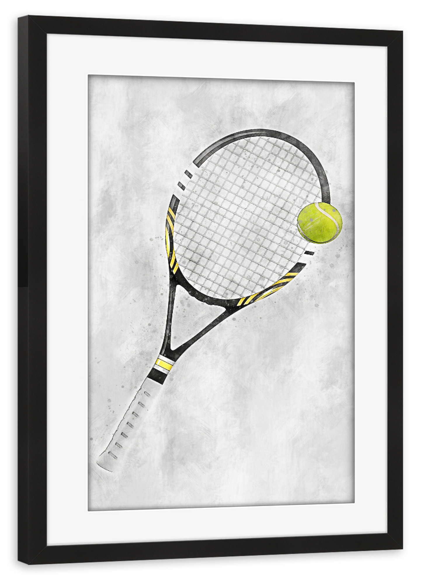 Poster mit Rahmen schwarz "Tennis (matart)" artboxONE - Sport