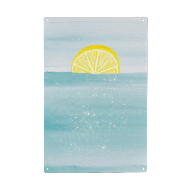 Holzbild "Zitronensonne" artboxONE - Natur,Reise / Strand und Meer