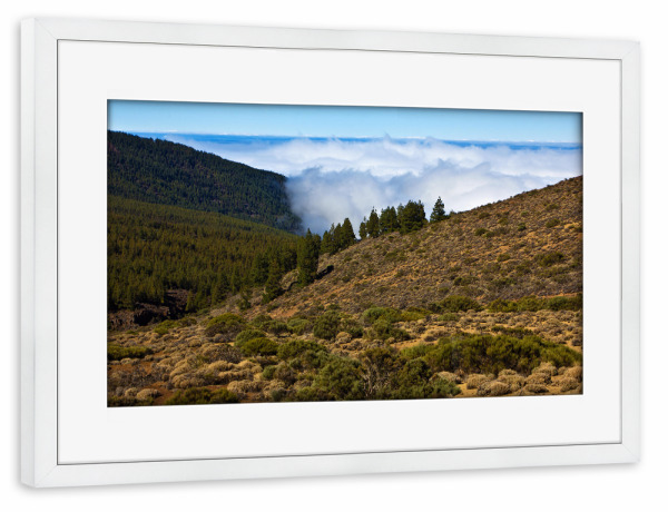 Poster mit Rahmen weiß "Naturlandschaft Teide" artboxONE - Natur,Reise,Reise / Länder