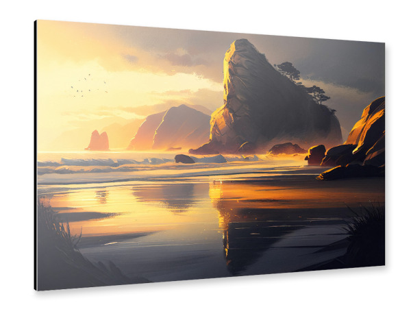 Alu-Dibond "Verträumter Strandsonnenuntergang" 30x20 cm artboxONE