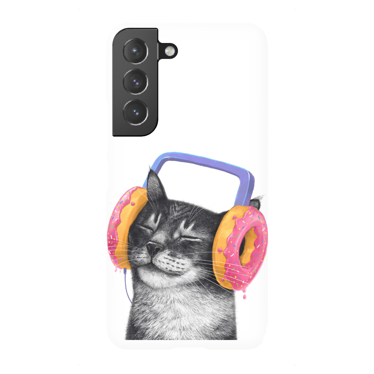 "Katze mit Kopfhörern"für Samsung Galaxy - Premium-Case Handyhülle artboxONE