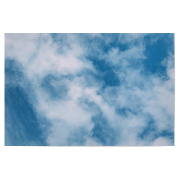 Poster "Wolkig" artboxONE - Natur,Abstrakt - Himmel,Bewölkt,Sonnenschein,Wolken,Wolkenformation,Blau,Weiß,Natur,Blauer himmel,Wolkig