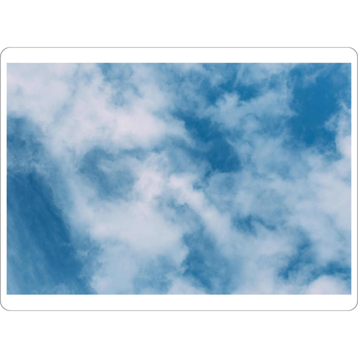 Tischset "Wolkig" artboxONE - Natur,Abstrakt - Himmel,Bewölkt,Sonnenschein,Wolken,Wolkenformation,Blau,Weiß,Natur,Blauer himmel,Wolkig - Bild himmel