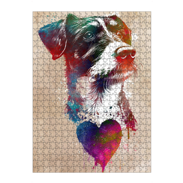 artboxONE Puzzle "Hunde lieben Grafik" artboxONE - Tiere,Liebe - Hund,Haustier,Tier,Tiere,Grafik,Kunst,Liebe,Herz - Bild hund