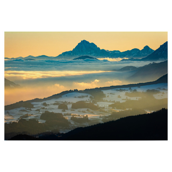 Poster "Berge und Wolkenmeer" artboxONE - Natur,Reise - Alpen,Salzburg,österreich,Gaisberg,Landschaft,Natur