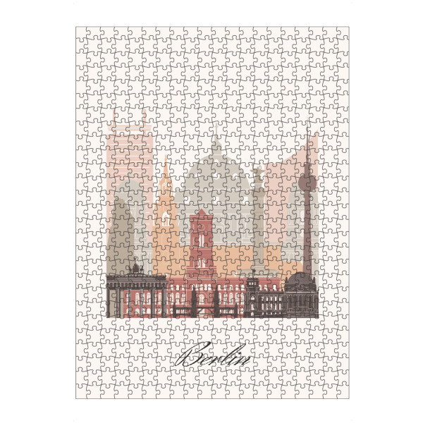 Puzzle Ravensburger "Berliner Skyline Terrakotta" artboxONE - Städte,Städte / Berlin,Reise,Architektur