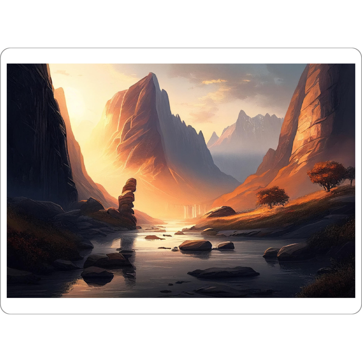 Tischset "Alpensonnenaufgangsfelsen" artboxONE - Natur,Reise