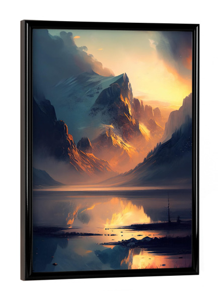 Poster mit schwarzem Rahmen "Leuchtende Talmalerei" artboxONE - Natur,Reise