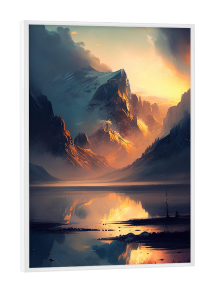 Poster mit weißem Rahmen "Leuchtende Talmalerei" artboxONE - Natur,Reise