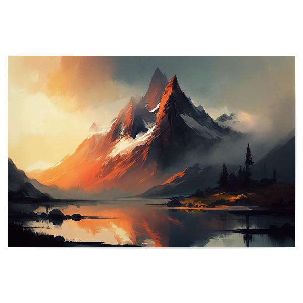 Poster "Sonnenaufgang in den Bergen" artboxONE - Natur,Reise