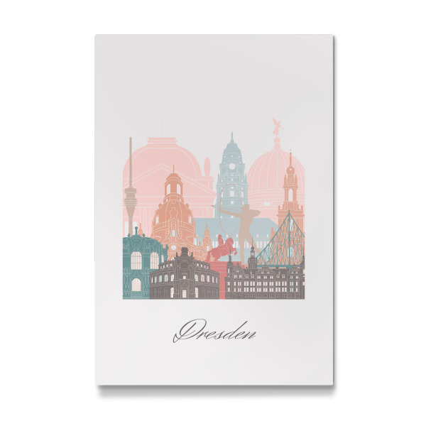 Galerie-Print "Dresdner Skyline im Pastellstil" 30x20 cm artboxONE