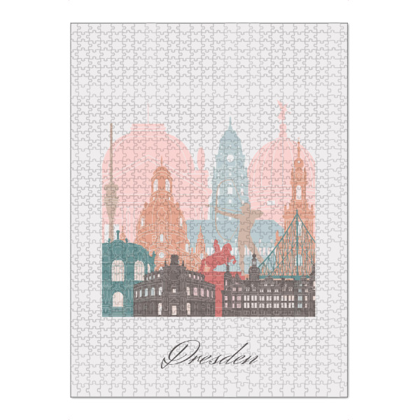 Puzzle Ravensburger "Dresdner Skyline im Pastellstil" artboxONE - Städte,Reise,Architektur,Städte / Dresden
