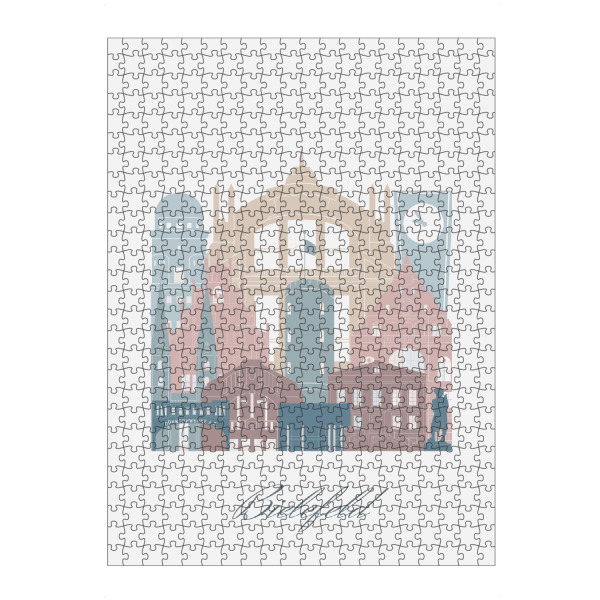 Puzzle Ravensburger "Bielefelder Skyline in Erdtönen" artboxONE - Städte,Reise,Architektur