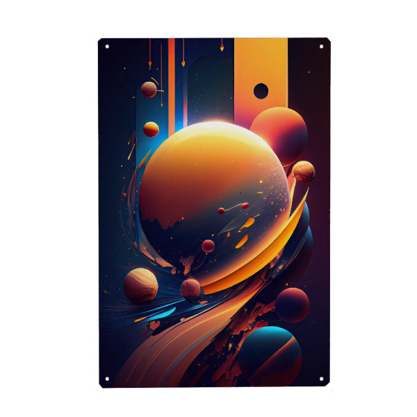 Holzbild "Bunte abstrakte Raummalerei" artboxONE - Abstrakt,Galaxy