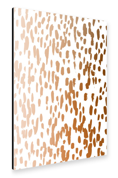 Alu-Dibond "Kupferne Pinselstriche" 30x20 cm artboxONE