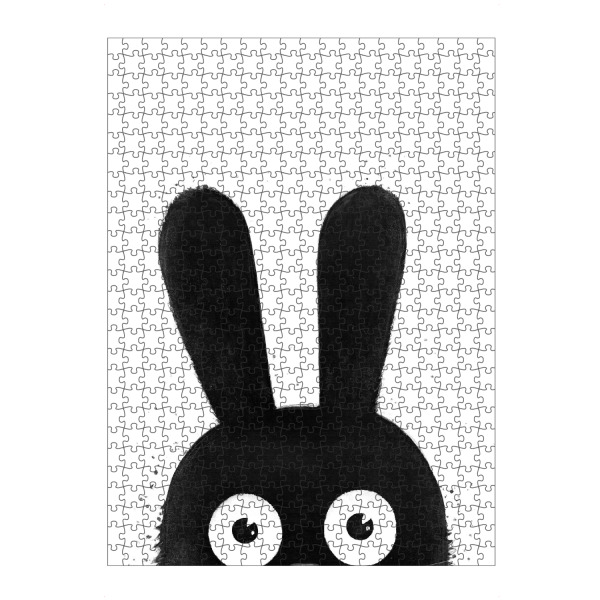 artboxONE Puzzle "Schwarzes schwarzes Kaninchen" artboxONE - Natur,Für Kinder,Tiere,Liebe,Lustig