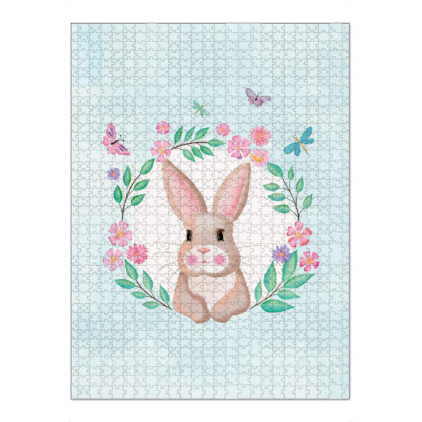 Puzzle Ravensburger "Süßes Häschen" artboxONE - Floral,Für Kinder,Tiere