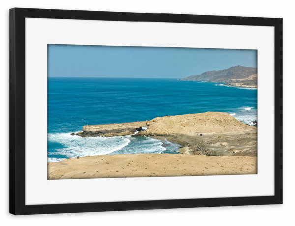 Poster mit Rahmen schwarz "Fuerteventura-Landspitze La Pared" artboxONE - Natur,Reise,Reise / Strand und Meer