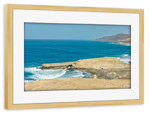Poster mit Rahmen kiefer "Fuerteventura-Landspitze La Pared" artboxONE - Natur,Reise,Reise / Strand und Meer