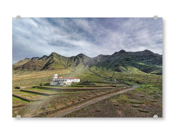 Acrylglasbild "Fuerteventura - Villa Winter Pano" artboxONE - Städte,Natur,Reise,Architektur,Reise / Strand und Meer
