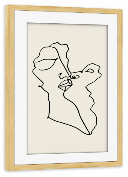 Poster mit Rahmen kiefer "Unsterbliche Liebe" artboxONE - Liebe
