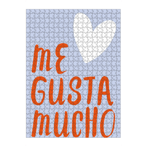 Puzzle Ravensburger "Me gusta mucho" artboxONE - Typografie,Liebe