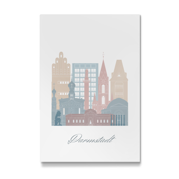 Galerie-Print "Darmstadt Skyline Erdtöne" 30x20 cm artboxONE