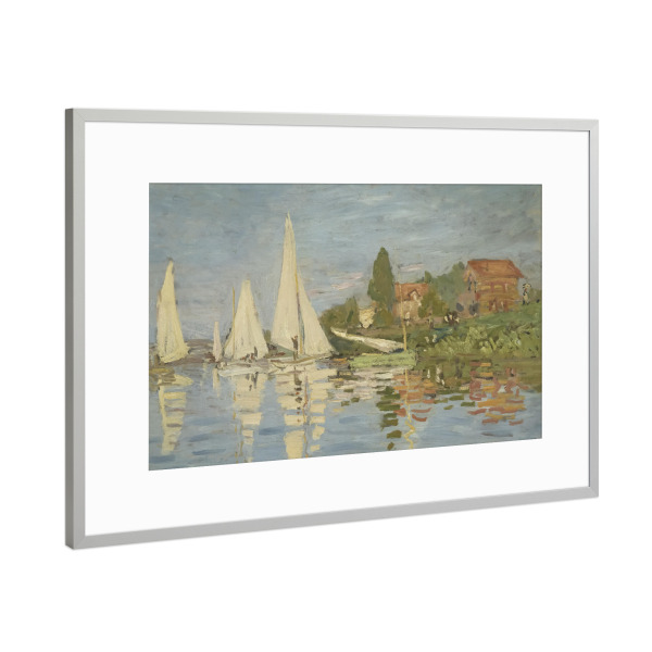 Poster mit Rahmen Silber "Regatta in Argenteuil" artboxONE - Reise,Sport,Reise / Länder