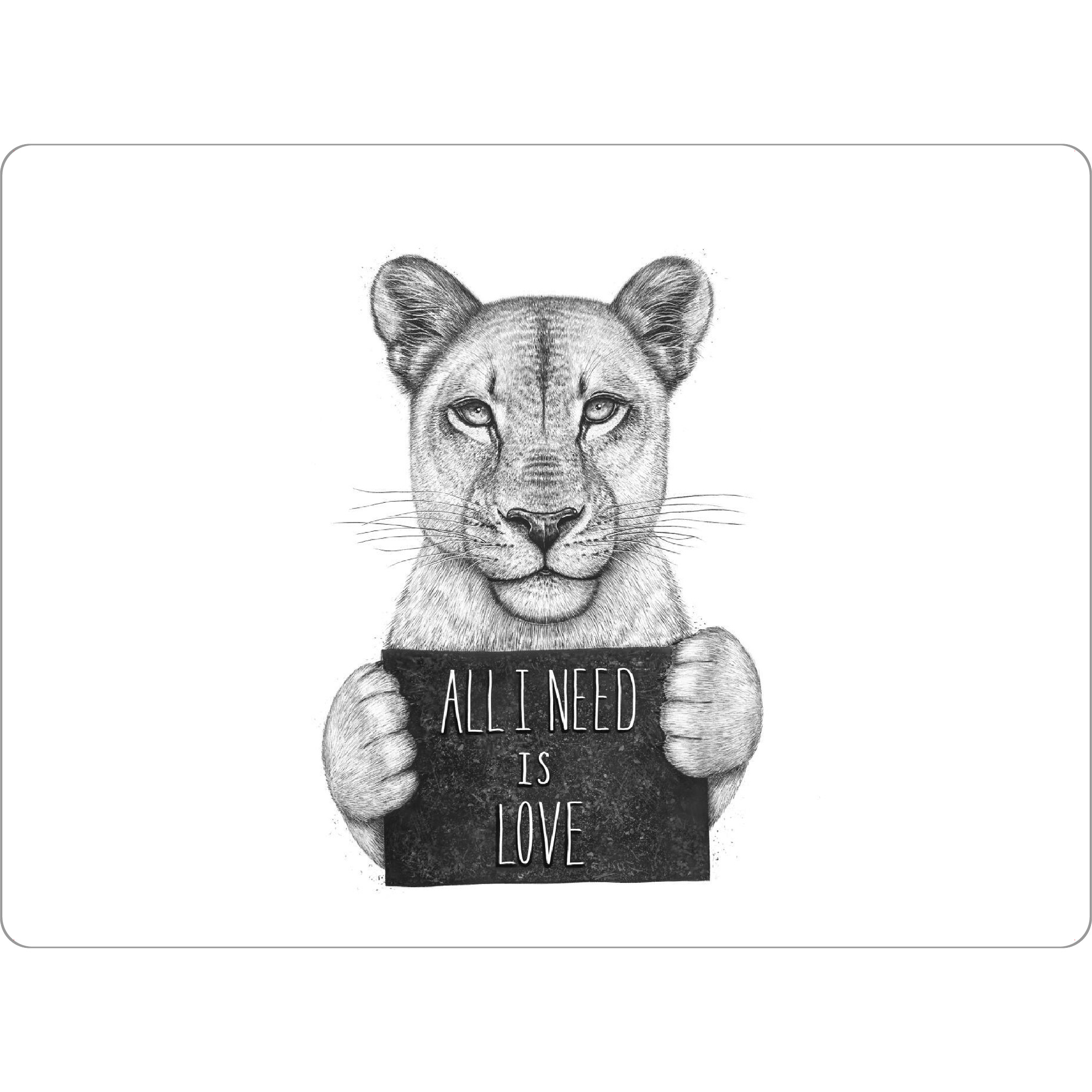 Tischset "Löwin mit Liebe" artboxONE - Natur,Tiere,Liebe,Für Mama,Für Papa