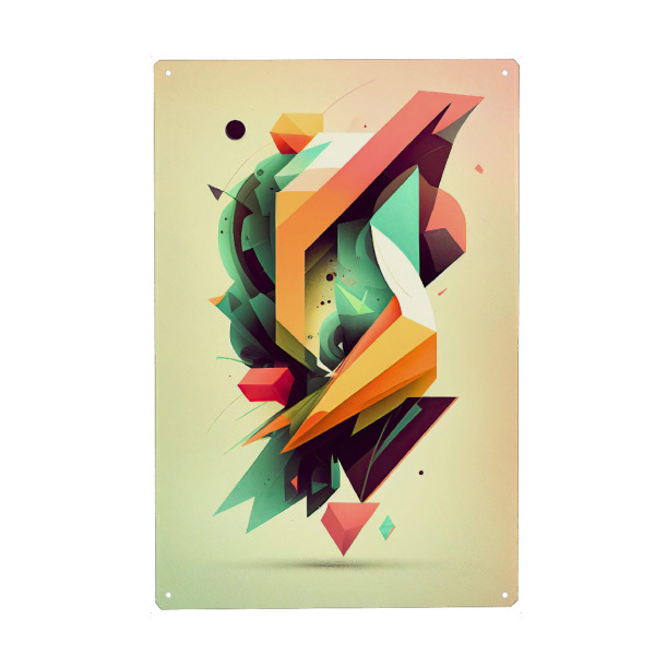 Holzbild "Grüne abstrakte Formen" artboxONE - Abstrakt,Geometrie